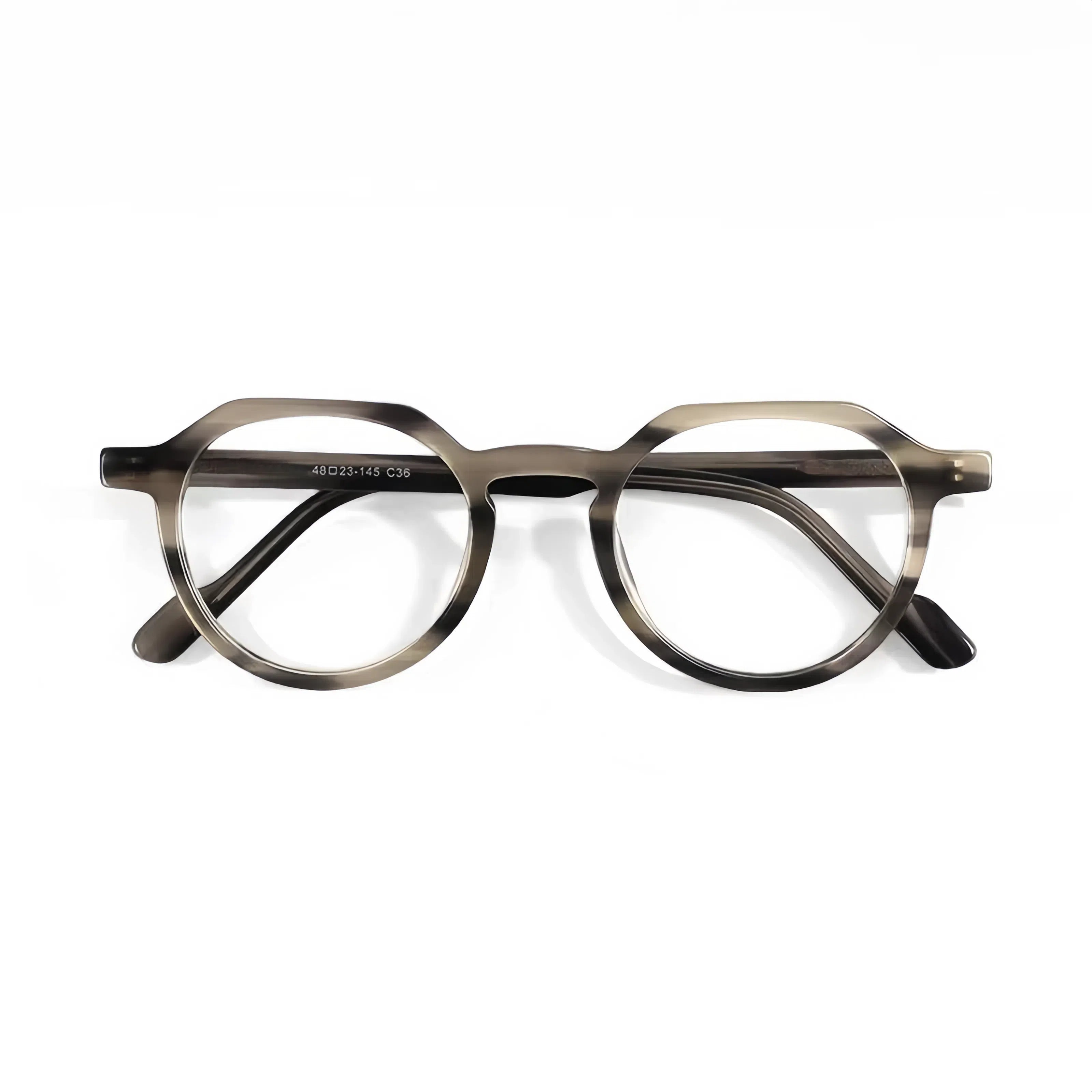 HIGLAZE • Sandra • Angular Top Italian Acetate Frame • Custom Lenses