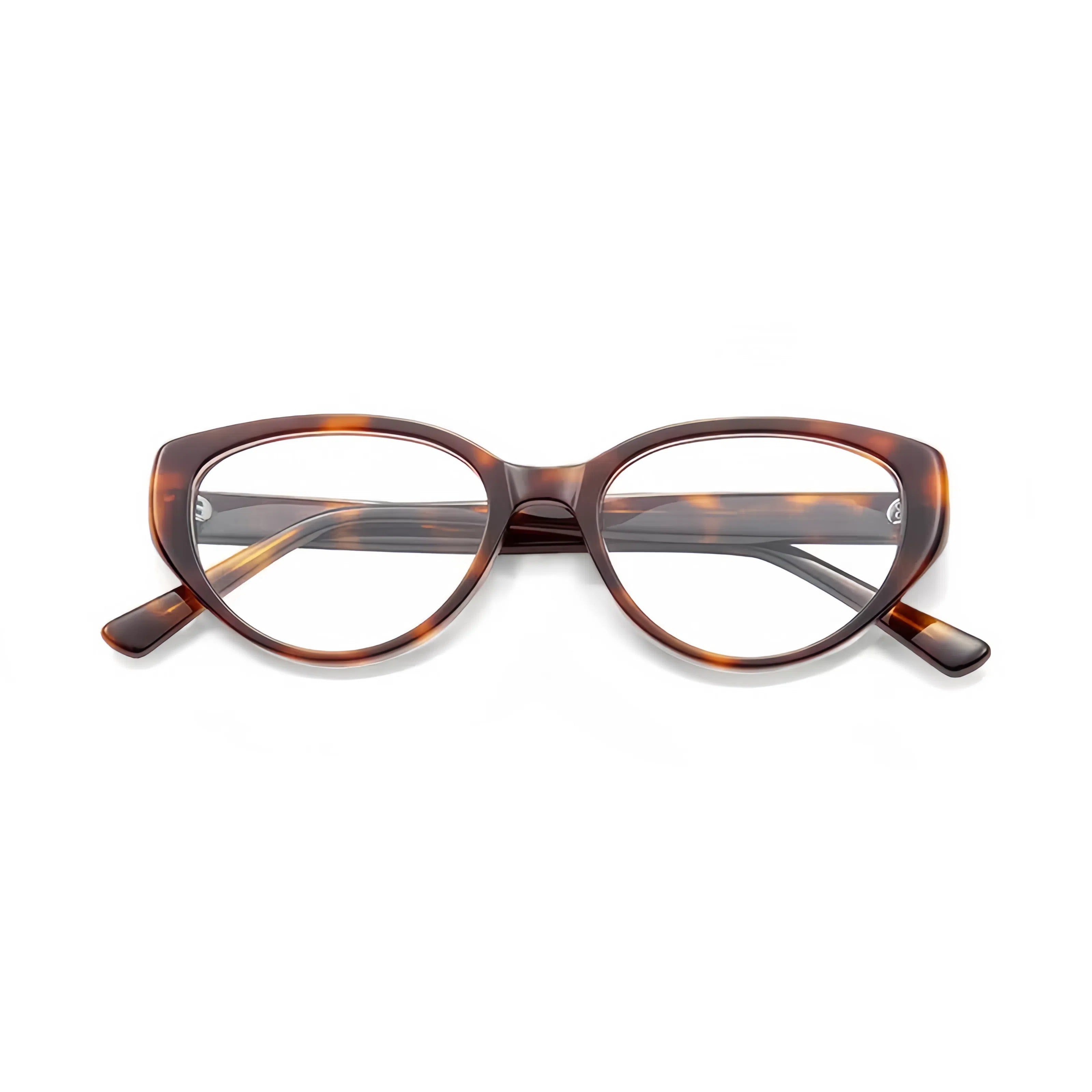 HIGLAZE • Luci • Italian Acetate Horizontal Cateye Frame • Custom Blue Light Lenses