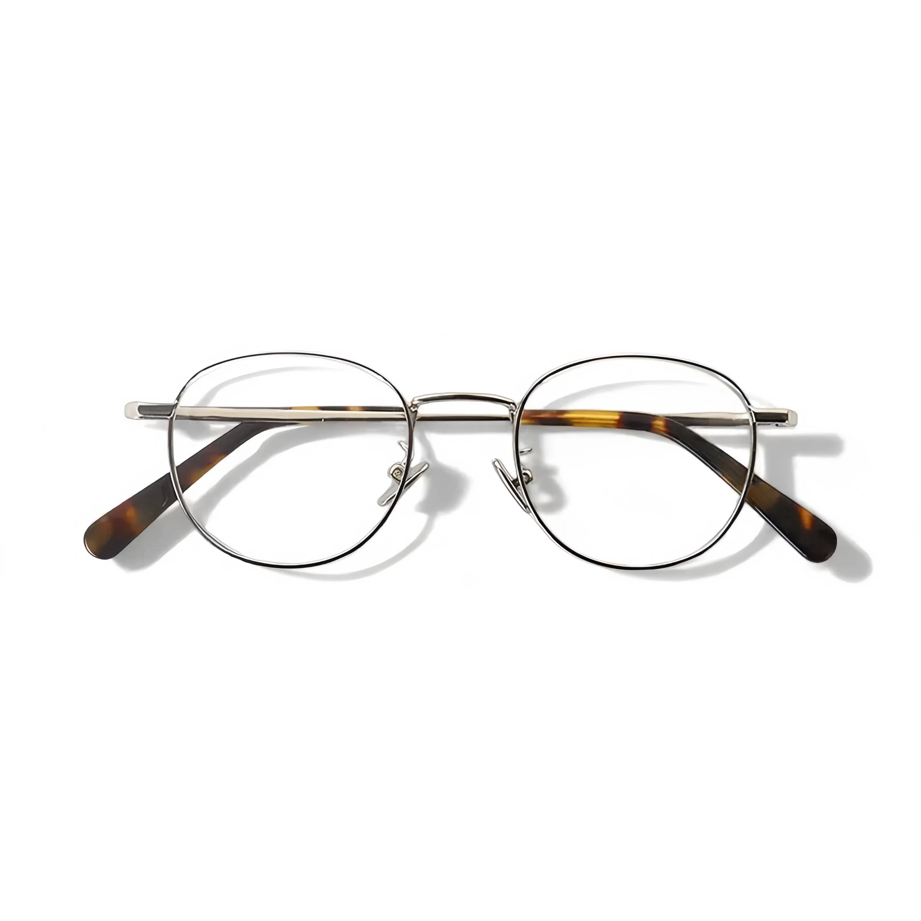 HIGLAZE • Vertex • Round Metal Frame with Acetate Temple Tips• Custom Lenses